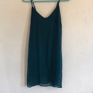 Green Kendal and Kylie slip dress